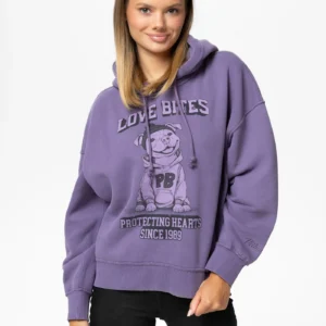 Bluza z kapturem Washed LOVIA LOVE BITES